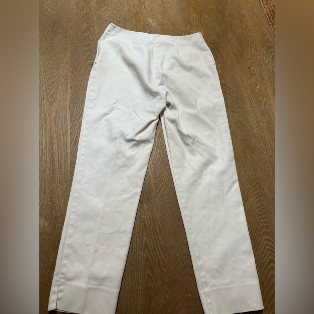 White cotton/linen pants